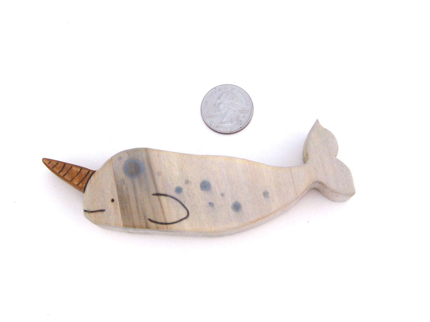 Narwhal Whale - Nautical Toy - Wood Toy - Waldorf Toy