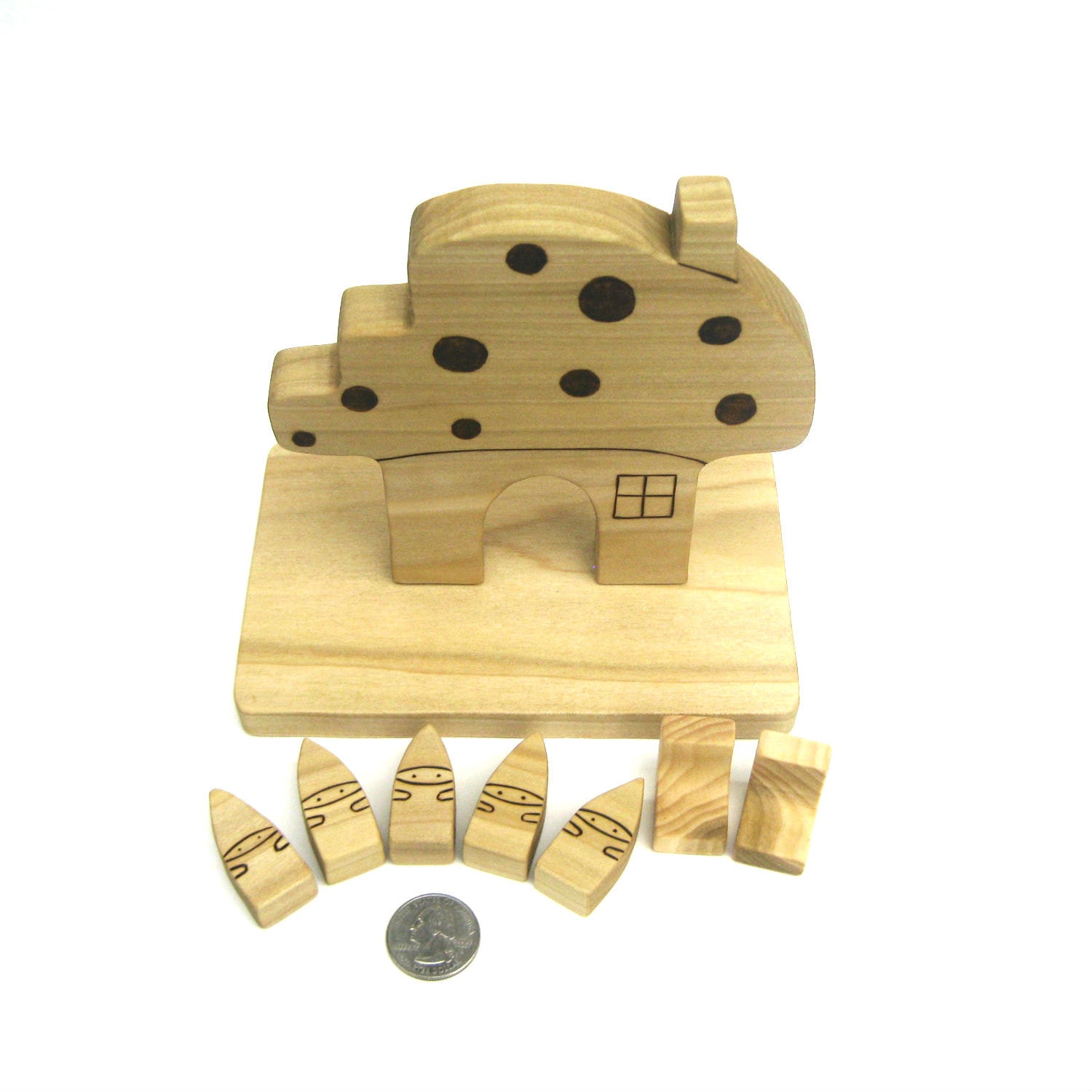 Mushroom & Gnomes Set - Waldorf Toy - Handmade Toy