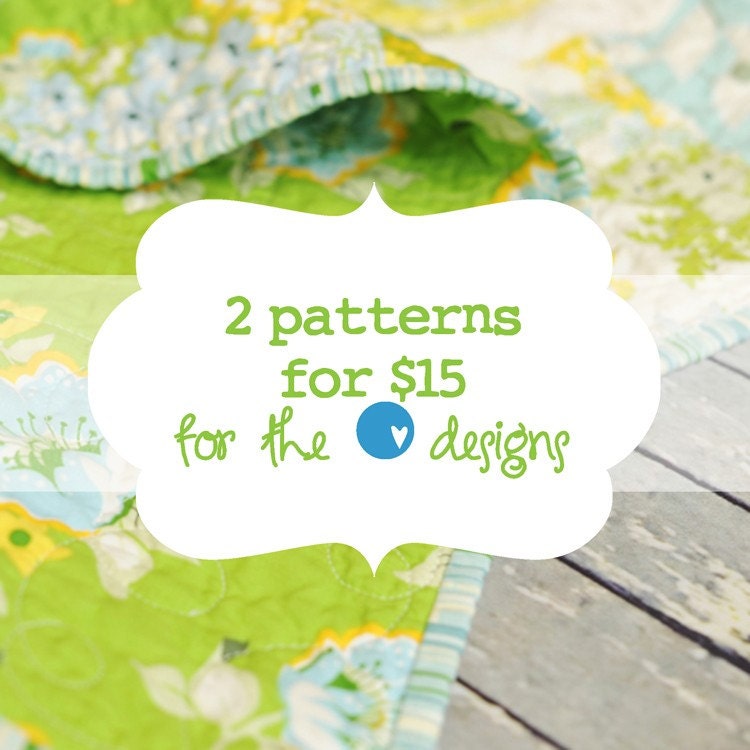 2 Quilt Patterns for 15 -- PDF