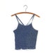 middle america, denim scrunch tank top