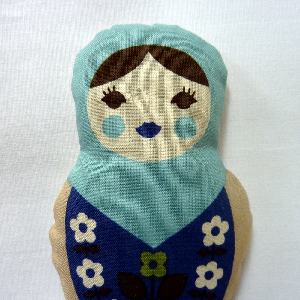 Russian Matryoshka Doll. Pale Blue Lavender Sachet
