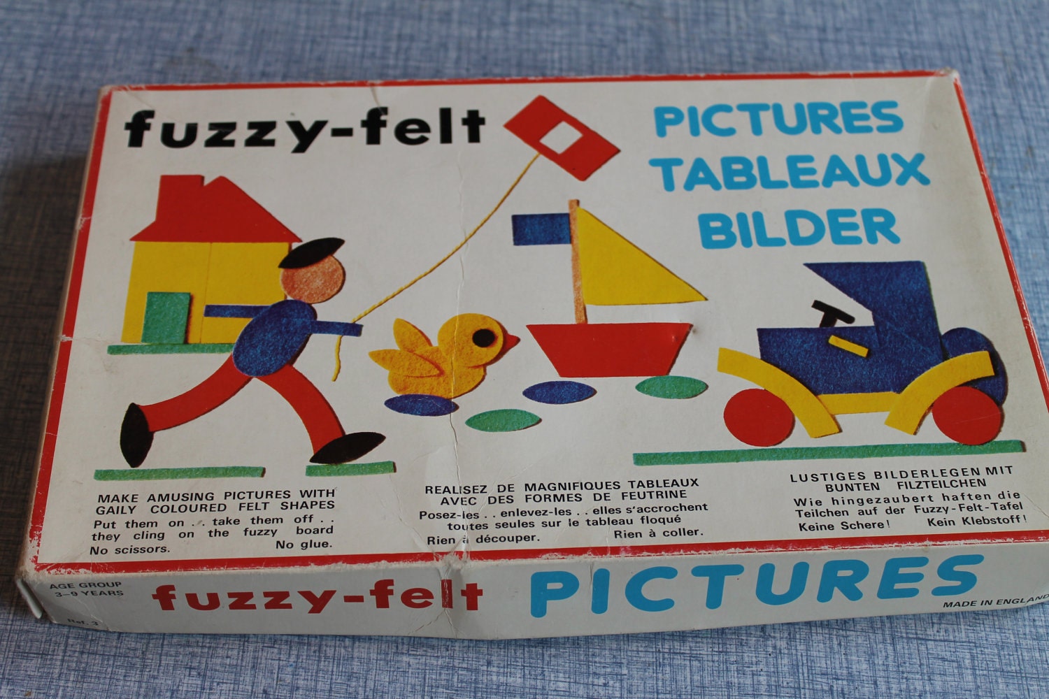 Vintage Fuzzy Felt Pictures Make Pictures with Felt Shapes England