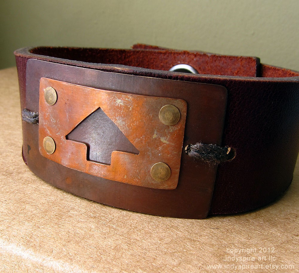 Men's Leather Bracelet - Arrow v1