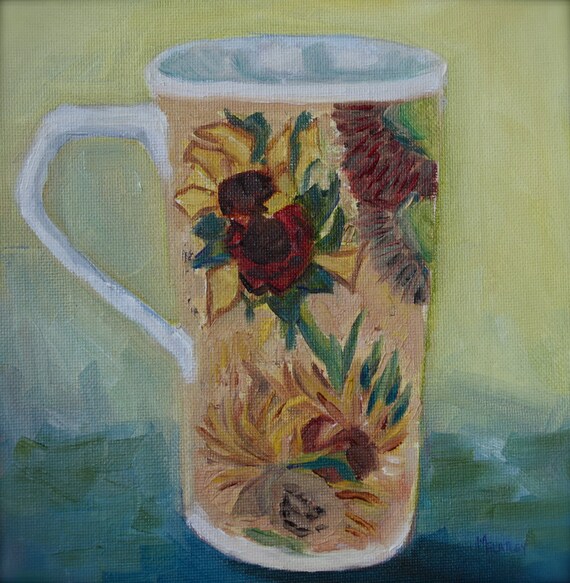 Oil Painting Still Life Coffee Mug by MaggiePainting on Etsy