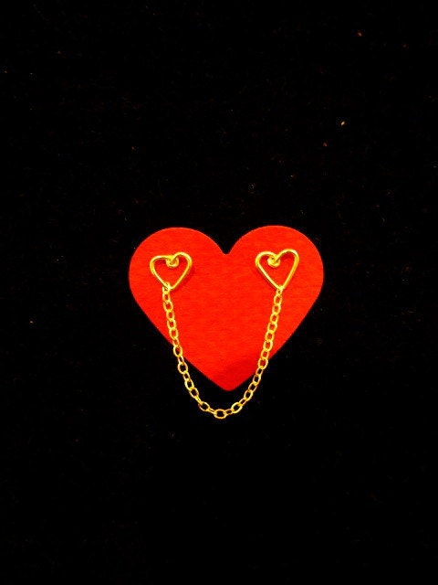 Double Piercing Double Heart Earring - 14kt Gold Fill
