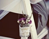 Vintage Lace  Mason Jar- Lantern and Vase