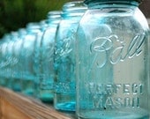 Vintage Blue Ball Perfect Mason Jars Large Quart Size Vintage Wedding