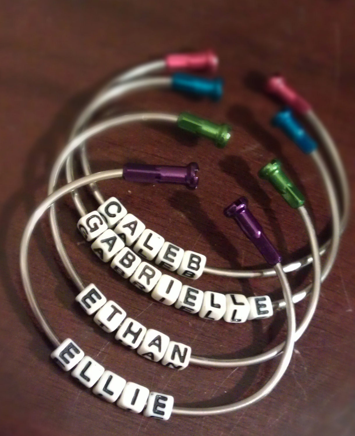 Personalized Bicycle Spoke Bangle Bracelet (listing is for one bracelet)