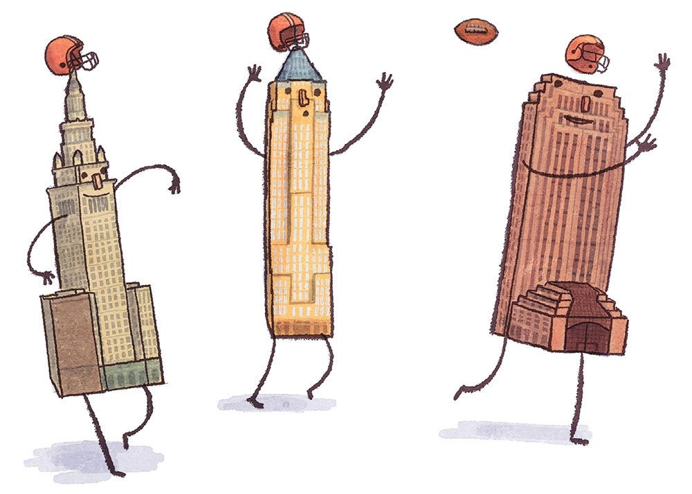 Cleveland Football (5x7)