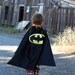 Batman Cape - Black and Yellow - Size SMALL