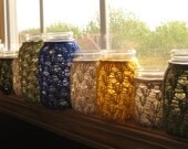 Mason Jar Wedding Decorations - Lace Knit - Flowers / Candles - Set of 10 - Jars Not Included