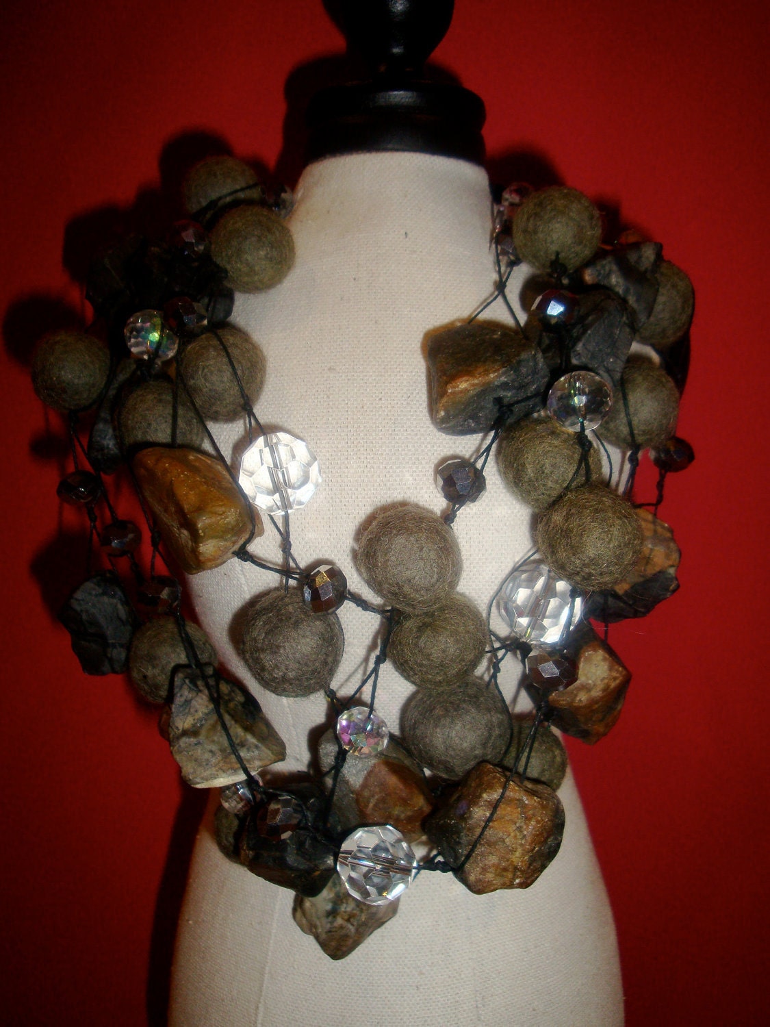 Handmade Statement multi-strand bead necklaces  (CUSTOM ORDERS) - creativedesignsstore