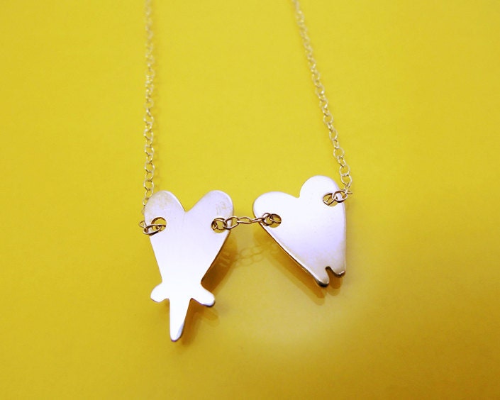 Love necklace silver on chain
