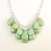 Mint Green Necklace, Statement, Wire Wrap Stones, Layered, Bib Style, Glamorous Night Out, Sterling Silver, Turquoise, Kristin Noel Designs