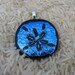 Blue Dichroic Sanddollar Pendant