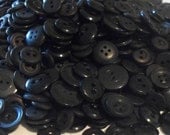 200 Black Buttons Round Multi Sizes
