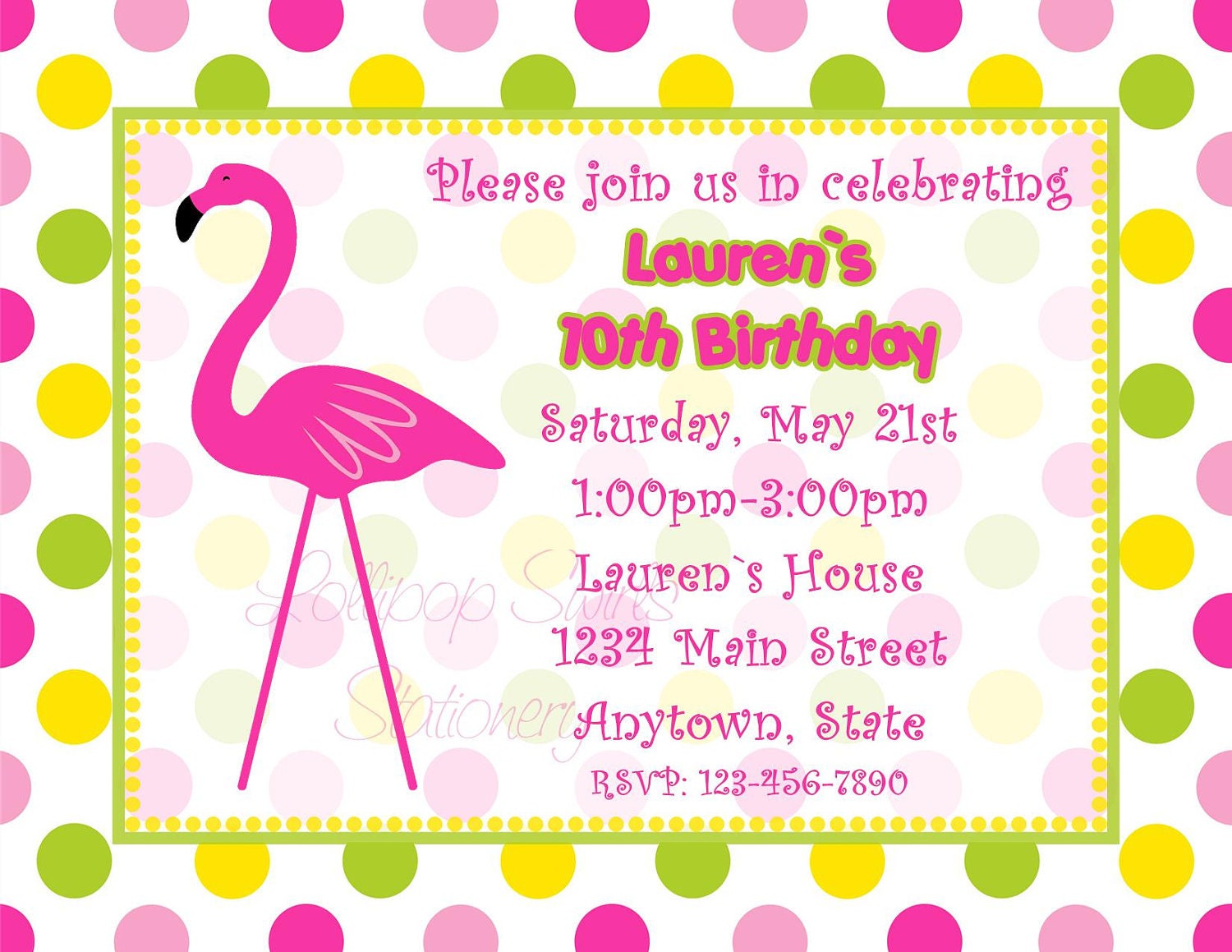 Flamingo Invitations