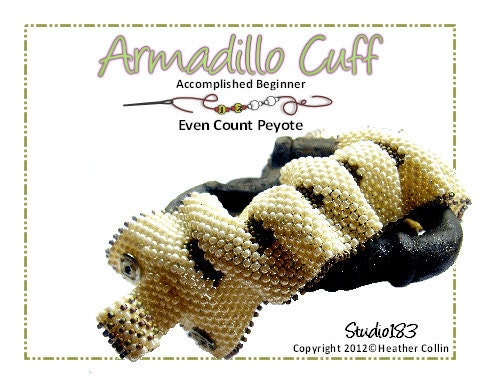 Big and Bold Cuff Beading Tutorial ARMADILLO CUFF