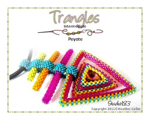 Triangle Shape Pendant  Earrings Beading Tutorial TRANGLES