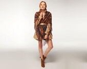 Earth Colored Shawl: Sofie. Handmade, Winter Collection