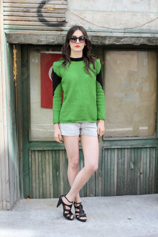 Green Open Back Top, Handmade: Sapphire, Summer Collection
