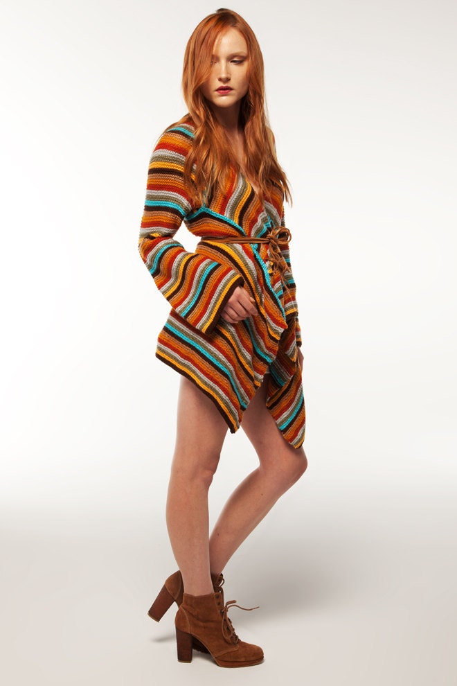Multi Color Top / Tunic: Redemption. Handmade, Winter Collection