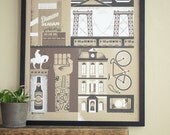 Williamsburg, Brooklyn Neighborhood Series / Limited Edition Silkscreen Poster 18" x 24"