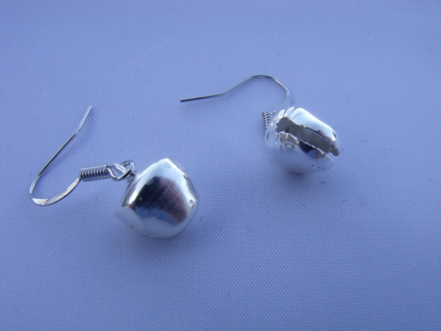silver jingle bell earrings