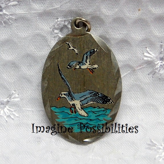 Birds in flight Pewter Pendant