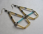 70's inspired geometric earrings