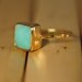 Chrysoprase Ring - Gemstone Ring - Gold Ring - Bezel Ring - Stackable Ring Mother's Day Gift