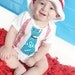 Dr. Seuss Inspired Cat in the Hat Tie & Suspenders Onesie - Made To Order -0-3M through 24M