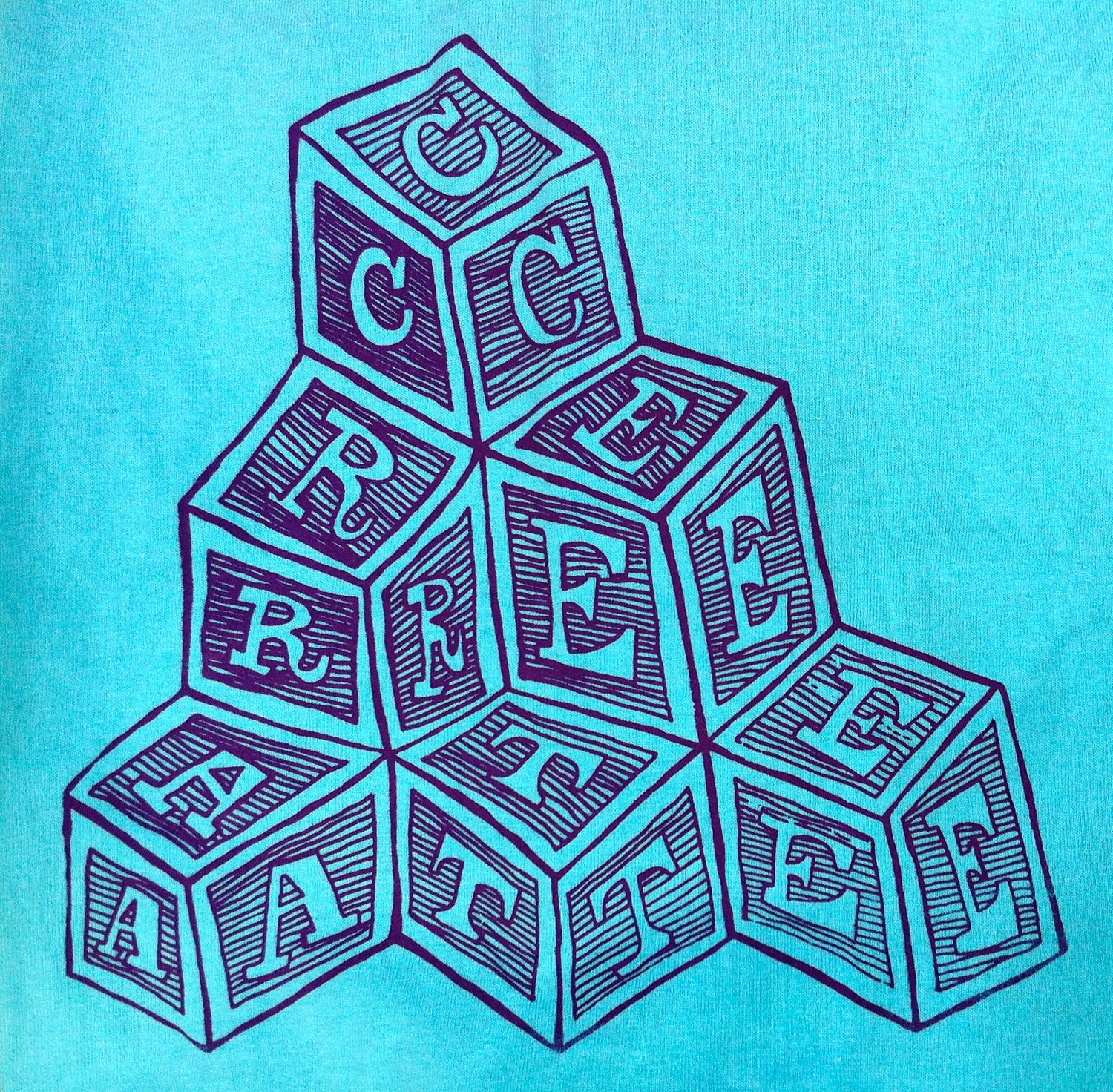 Men's Cotton Screen Printed "Create" T-Shirt Medium