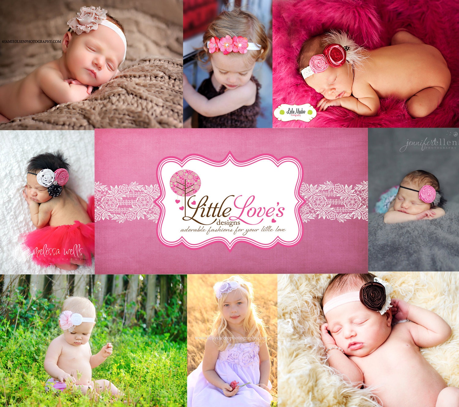 Baby Shower Gift- Baby Headbands- The Perfect Gift- Goodie Box with over 80.00 dollars worth of accessories