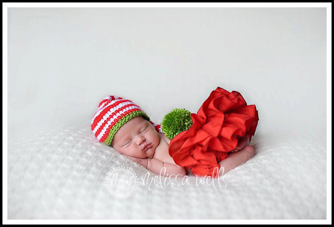 Baby Hat- Baby Christmas Hat- Christmas Holiday Stocking Hat