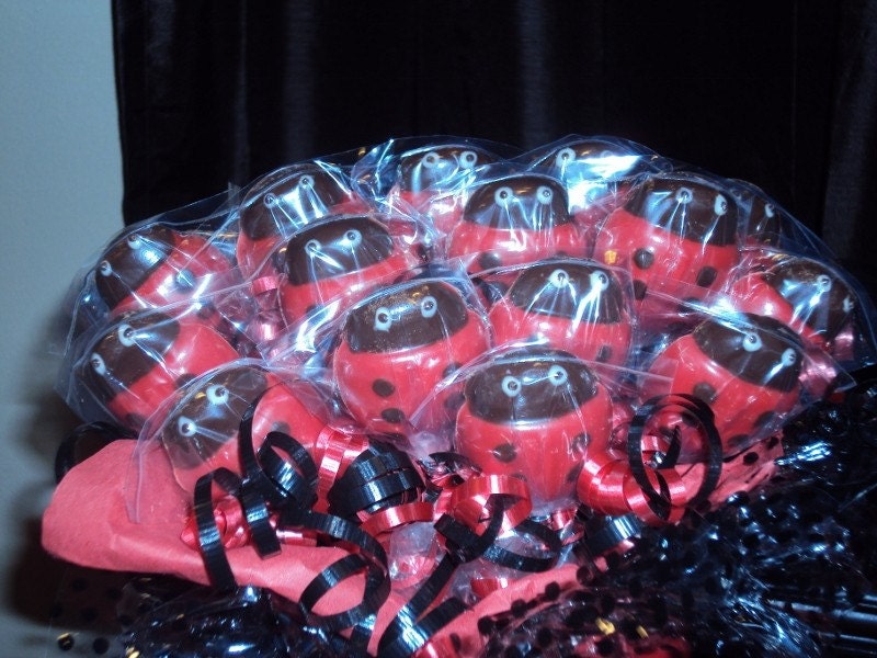 12 Ladybug Chocolate Lollipop Favor Il_170x135