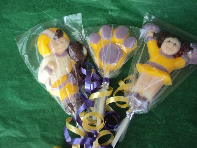 12 LSU Chocolate Lollipop Favor Assortment Il_570xn