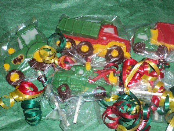 12 Truck Tractors Chocolate Lollipop Favor Assortment Il_570xn