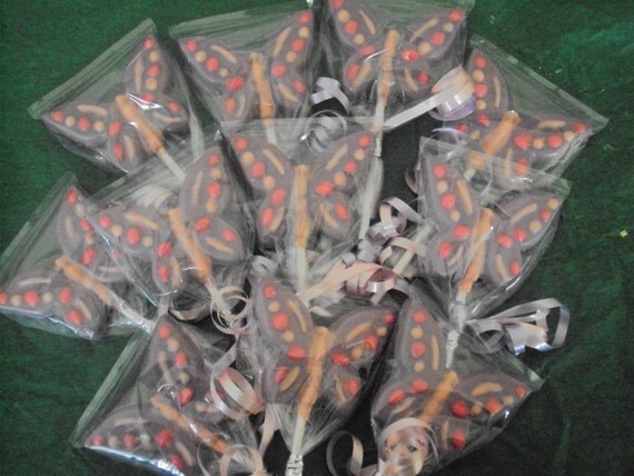 12 Butterfly Lollipop Favors Il_570xn