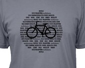 Bicycle Shirt - Bike Languages Mens Shirt - 3 Colors Available - Mens Cotton Shirt - Gift Friendly
