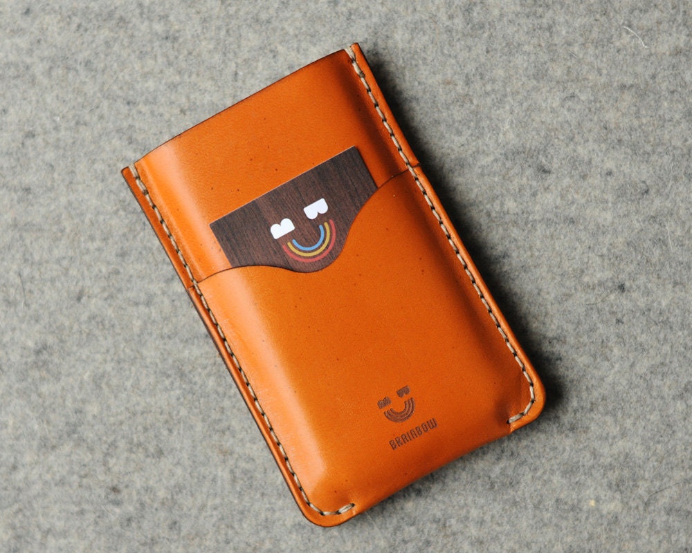 iPhone Leather Case with back pocket - Dial Phone