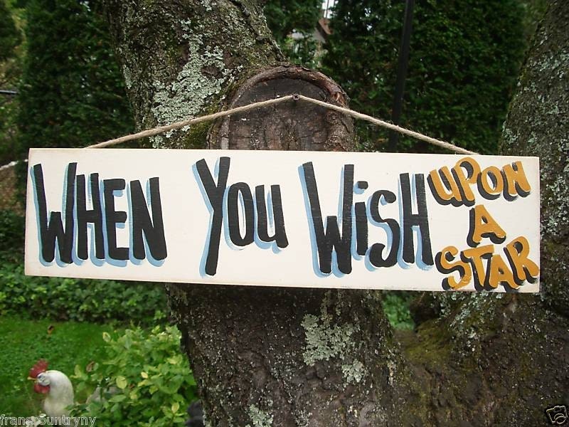 When You WISH UPON a STAR - Country Primitive Rustic Wood Food Wine Sign Plaque