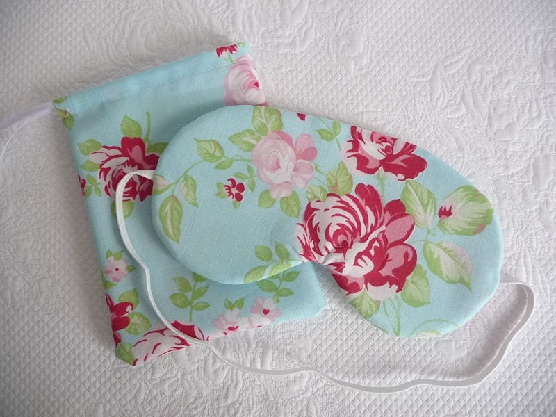 Sleep mask. Eye mask. Blue China Rose