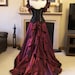 Victorian Steampunk ball gown or wedding dress. Gown, steel boned corset, matching hat. OOAK