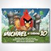 Angry Birds Birthday printable invitation - DIY birthday invitation