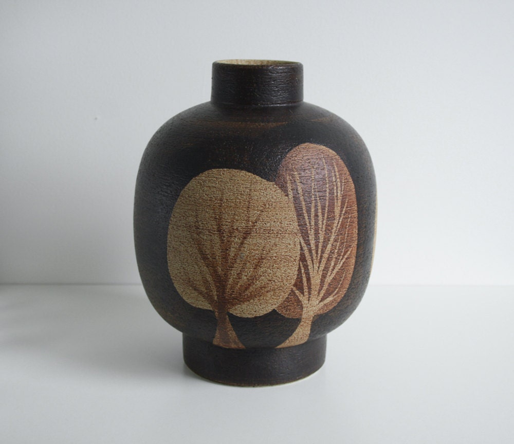 Earthy Vase 'Autumn Trees' - Sgrafo