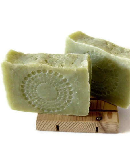 Green Clover & Aloe Soap - Vegan Friendly Hot Process Bar - Delicate by Nature