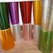Atomic Rainbow Aluminum Tumblers "Bascal" Italian Mid Century Retro Drinkware Set Of 10 Vintage 40s-50s
