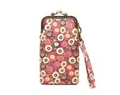 Purple daisy iPhone kisslock clutch