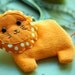 Little orange lion clutch purse